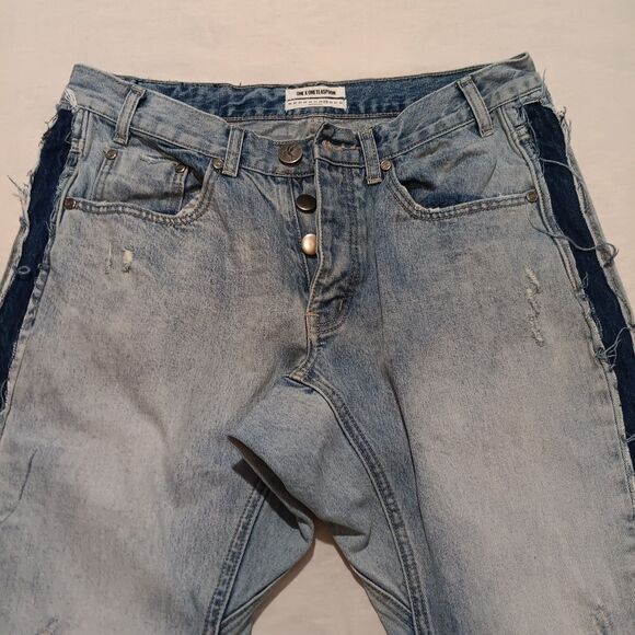 One X One Teaspoon Jeans Baggy Bowed Legs  Low Waist Long Rise Men's Size 29 - Picture 2 of 9